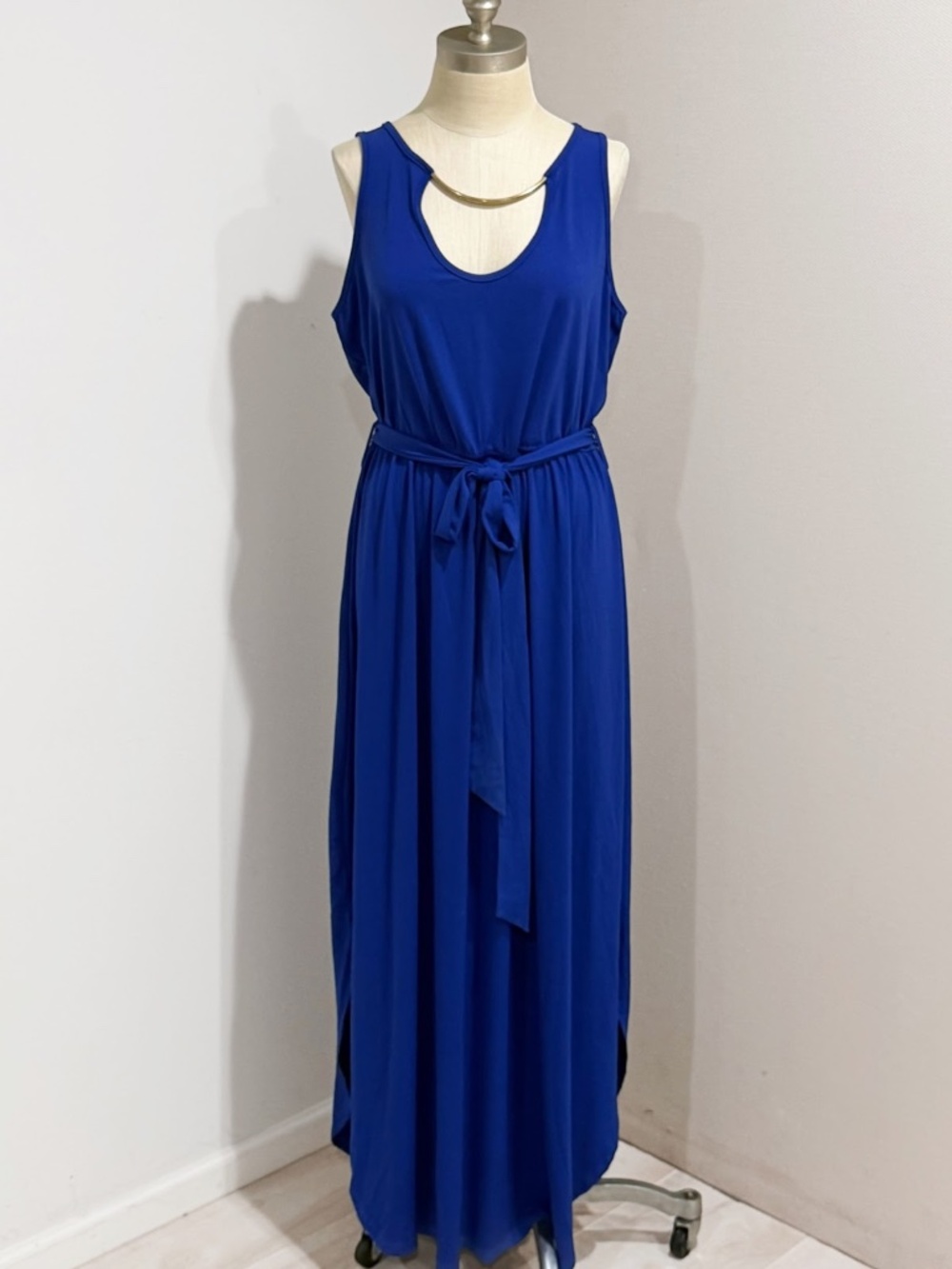 City Chic Women Cobalt Blue Sleeveless Maxi Dress Plus Size 16